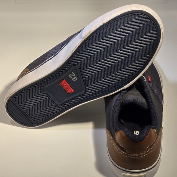 Levis Miles Preference Men’s Navy Blue / Brown Fashion Sneakers Size 8 - Picture 6 of 16